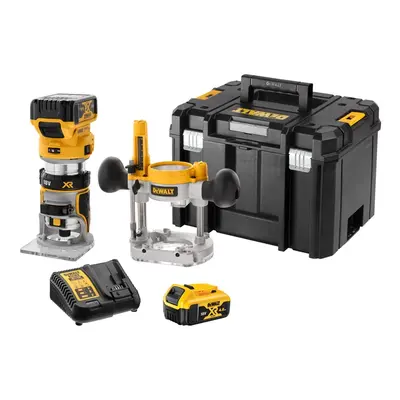 Akumulatorowa frezarka górnowrzecionowa, tuleja zaciskowa 8mm, 18V Li-Ion 2x5,0Ah, DeWalt DCW604