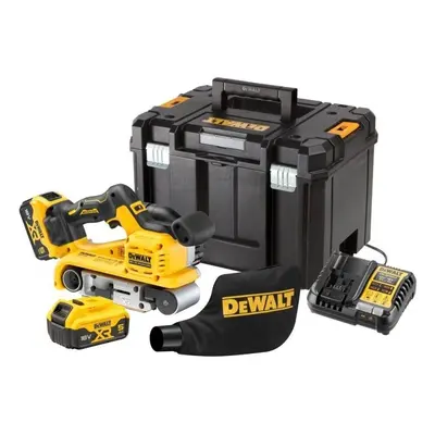 Akumulatorowa szlifierka taśmowa typu czołg, 75x533mm, 18V Li-Ion 2x5.0Ah, DeWalt DCW220P2-QW