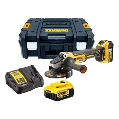 Akumulatorowa bezszczotkowa szlifierka kątowa 125mm, 18V Li-Ion 2x5,0Ah, DeWalt DCG405P2-QW