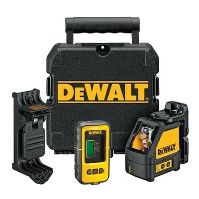 Samopoziomujący laser krzyżowy z wiązką czerwoną, 15m + detektor DeWalt DW088KD-XJ