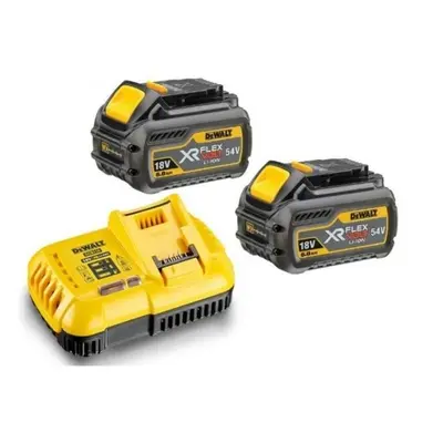 Zestaw 2 akumulatorów 54V FlexVolt Li-Ion 6,0Ah + ładowarka DeWalt DCB118T2-QW