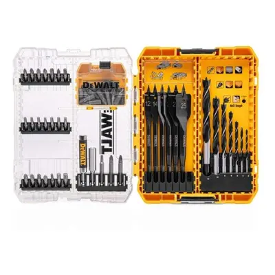 Zestaw 57 szt. wierteł do drewna oraz końcówek PH, PZ, TX, DeWalt DT70768-QZ