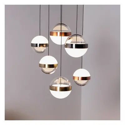 Ideal Lux Lampa wisząca LED Galaxy, 6-punktowa, akryl, metal