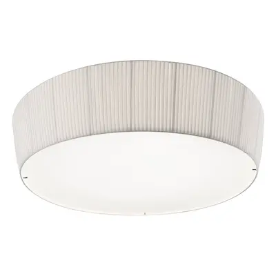 Lampa sufitowa LED Plafon Bover, Ø 60 cm, biały, aluminium/tkanina