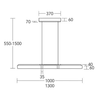 Lampa wisząca LED HerzBlut Marley, drewno, góra/dół, ściemniana