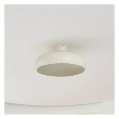 Lampa sufitowa Lindby Elover, beżowa, Ø 45 cm, żelazo