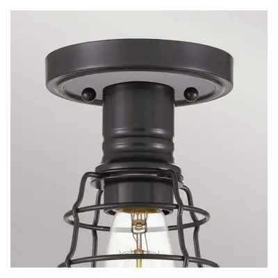 Lampa sufitowa Mixon z metalową klatką, Bronz