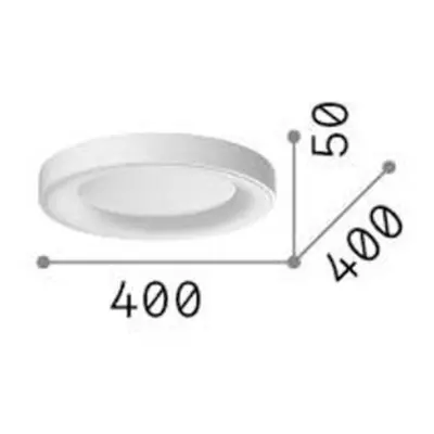 Ideal Lux lampa sufitowa LED Planet, biały, Ø 40 cm, metal