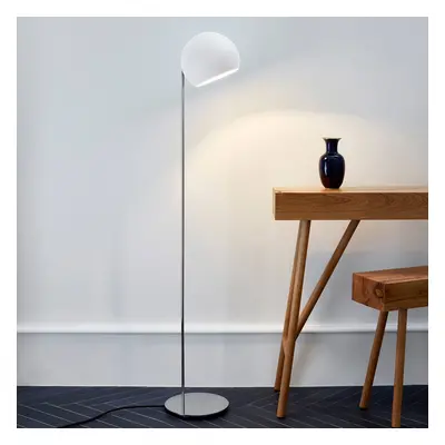 Nyta Tilt Globe Floor lampa stojąca stal biała