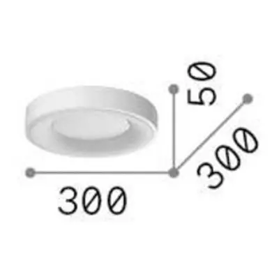 Ideal Lux lampa sufitowa LED Planet, czarna, Ø 30 cm, metalowa