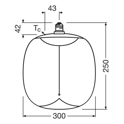 OSRAM LED Vintage Big Oval E27 12W 818 Filament ściemniany dymnie