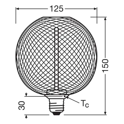 OSRAM Decor LED Straw Filament Globe E27 3,5W złota 1800K