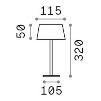 Ideal Lux LED ładowalna zewnętrzna lampa stołowa Pure, biały metal 32 cm