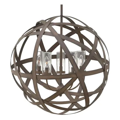 Ręcznie kuta lampa wisząca Carson, 5-punktowa