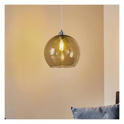 Lampa wisząca Colour szklany klosz szary grafitowy