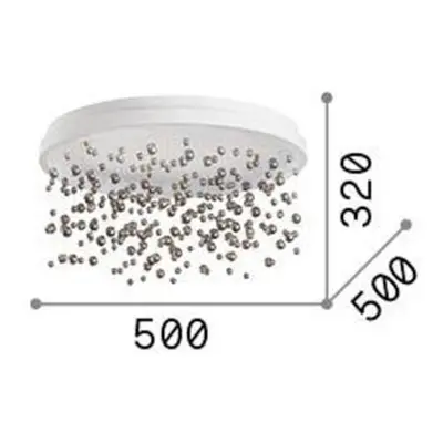 Ideal Lux lampa sufitowa LED Armony białe szkło metalowe, Ø 50 cm