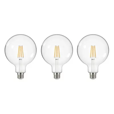 Żarówka LED przezroczysta E27 G125 3,8W 3000K 806lm 3er