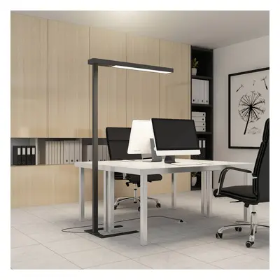 Arcchio lampa stojąca biurowa LED Susi, zestaw 2 sztuk, czarna, czujnik