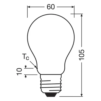 OSRAM żarówka LED E27 3,8W matowa 2700K 806lm 2szt