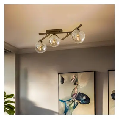 Lampa sufitowa Smart, czarno-grafitowa, 3-punktowa