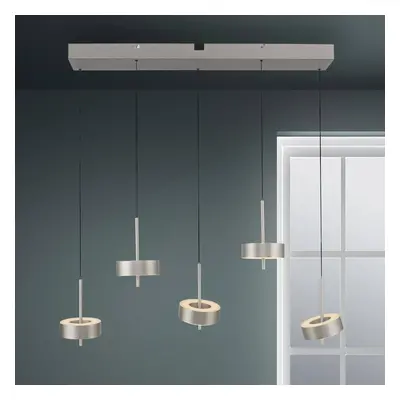 Paul Neuhaus Smart LED lampa wisząca Q-Rotate, aluminiowa, 5-punktowa.