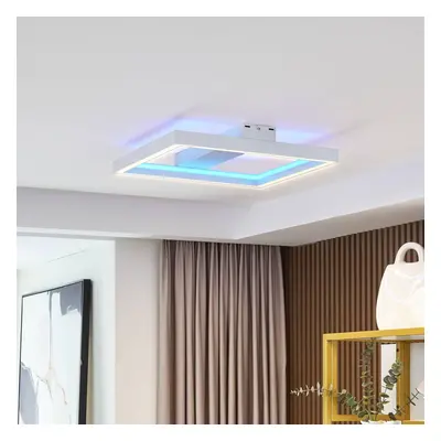 Lucande Smart lampa sufitowa LED Tjado, 50 cm, biały, RGBW