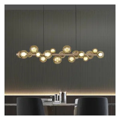 Lampa wisząca LED PURE E-Popup brąz szkło/metal CCT 18-light.