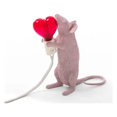 Lampa stołowa LED Mouse Lamp USB Valentine biała