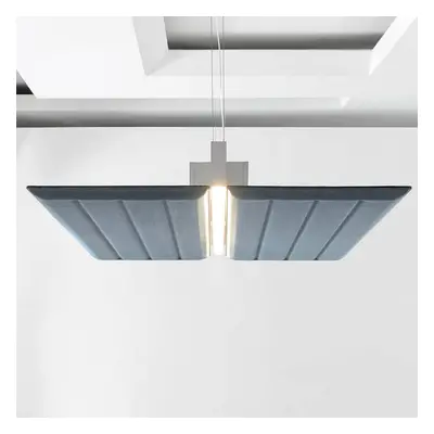 Luceplan Diade lampa wisząca pozioma 120cm niebieska