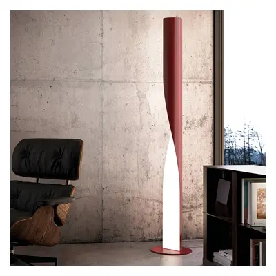Lampa stojąca kdln Evita, czerwona, wysokość 190 cm, ściemniany