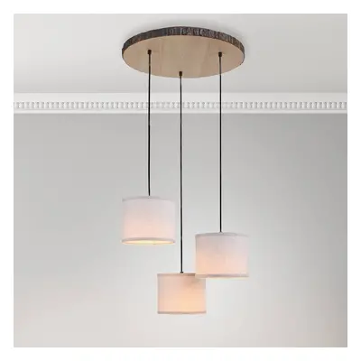 Lampa wisząca Bark, 3-punktowa, rondel