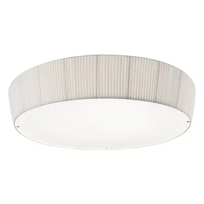 Lampa sufitowa LED Plafon Bover, Ø 95 cm, biały, aluminium/tkanina