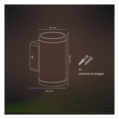 Calex Smart Outdoor Up-/Downlight RGBW, zestaw 2 sztuk