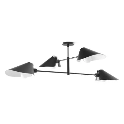 &TRADITION Lampa sufitowa Bonnet SC91, czarna, wysokość 40 cm
