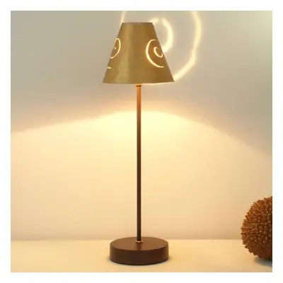 Elegancka lampa stołowa Schneckenhut Gold