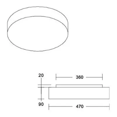 BRUMBERG lampa sufitowa LED Celtis Maxi, 3000 K, jasnoszara