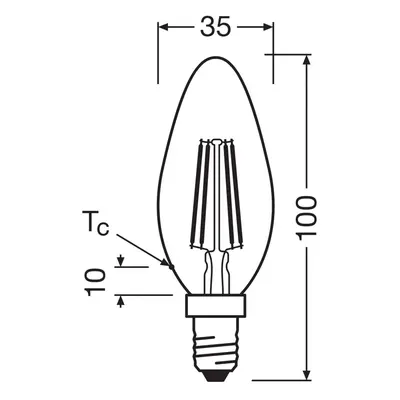 OSRAM żarówka LED świeczka mat E14 3,8W 4000K 806lm