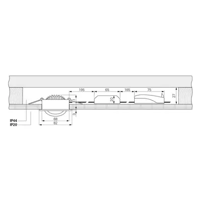 Lampa sufitowa wpuszczana LED Dione, IP44, biały, ściemniany do ciepłego