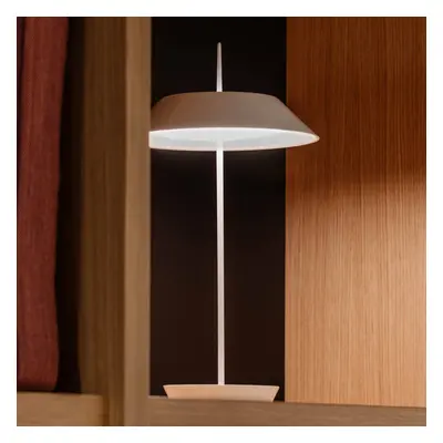 Vibia Mayfair Mini stołowa LED, akumulator, biała