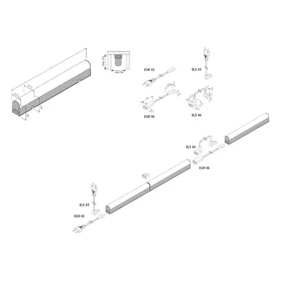 Listwa LED EcoLite F HO natynkowa, 4 000 K, 60cm