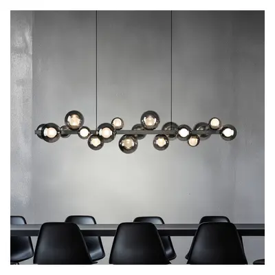 Lampa wisząca LED PURE E-Popup, szara, szkło/metal CCT 18-światło.