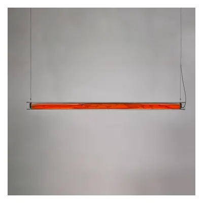 LZF Estela SH żyrandol LED, 120 cm drewno wiśniowe