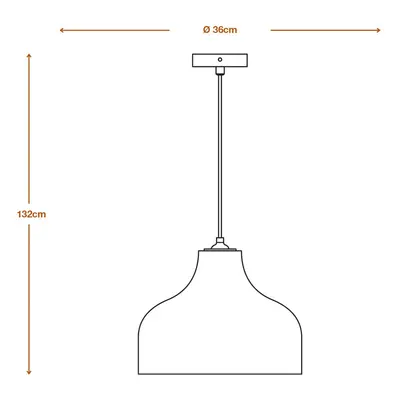 Lampa wisząca LEDVANCE Hat, Ø 36 cm, brązowa, tektura falista