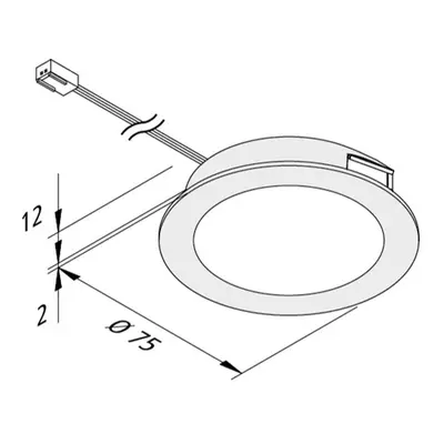 Oświetlenie meblowe LED FAR 68 5 szt. stal 4W 940