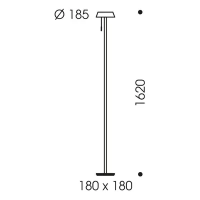 OLIGO Glance lampa stojąca LED czerwona matowa