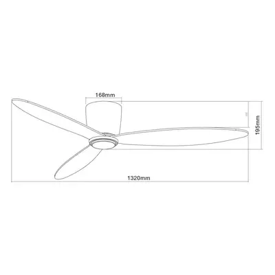 Beacon wentylator sufitowy Airfusion Radar czarny 132 cm cichy