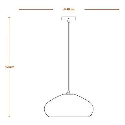 LEDVANCE Lampa wisząca Drop, Ø 40 cm, brązowa, tektura falista, E27