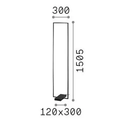 Ideal Lux Lampa stojąca LED Frame, biały, metal, wysokość 150,5 cm