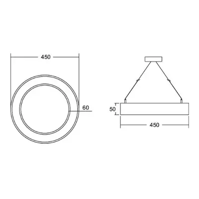 BRUMBERG Biro Circle Ring5 direct Ø 45cm on/off srebrny 3000K