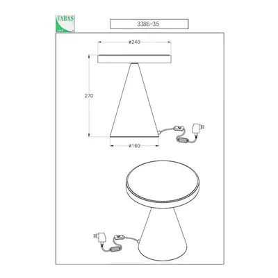 Lampa stołowa LED Neutra, wysokość 27 cm, biała, ściemniacz dotykowy